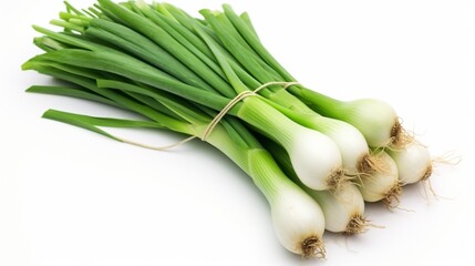 fresh green onions  generated by AI