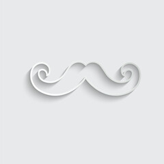  mustache icon  vector barber sign 
