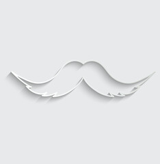  mustache icon  vector barber sign 