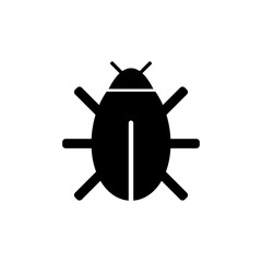 Bug icon on white.