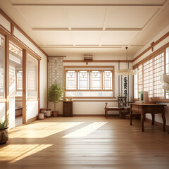Fototapeta na wymiar Korean traditional house Hanok interior