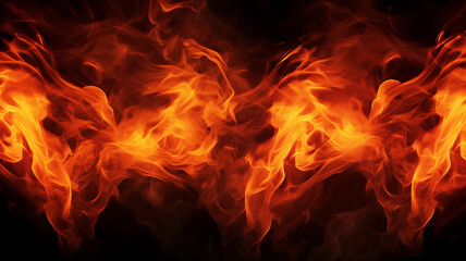 Fototapeta na wymiar Embers and Flames Texture Fiery Delight on a Black Isolated Background