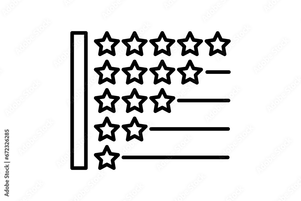 Poster rating icon. icon related to feedback and review. suitable for web site, app, user interfaces, print