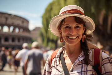 Roma tourist woman
