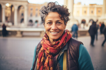 Roma tourist woman - obrazy, fototapety, plakaty