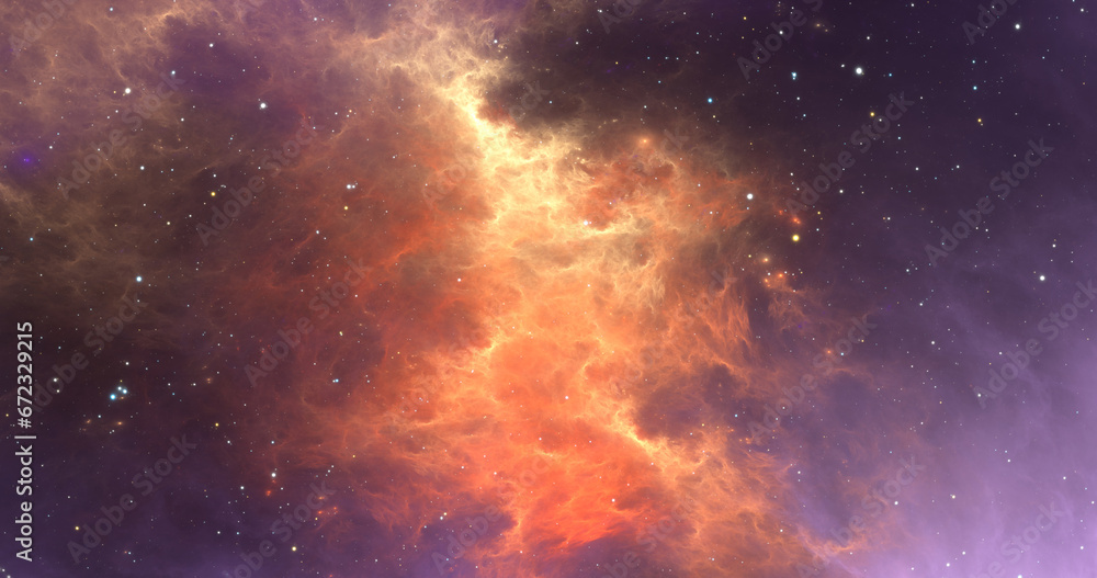 Poster space background with nebula and shining stars. giant interstellar cloud. infinite universe