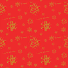 A beautiful pattern with snowflakes on a red background and the inscription in Russian “Happy New Year” is a great design for any purpose.