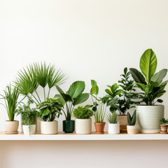 Obraz premium leaf, plant, pot, botany, green, houseplant, nature, growth, indoor, gardening, interior, home, isolated