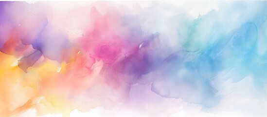 An illustration with abstract brush strokes on a background made of watercolor paper