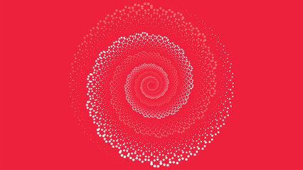 Abstract spiral round Christmas background i Red color.