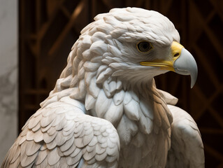A Marble Statue of a Hawk