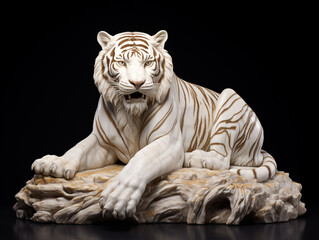 A Marble Statue of a Tiger