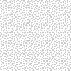 Seamless vector repeat pattern with ditsy white dots on gray. Simple versatile backdrop for baby boy, gender neutral, packaging and more.