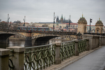 Fototapeta premium In der schönen Stadt Prag. 