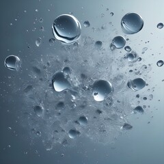 air bubbles on a dark backgroundabstract water drops and bubbles on a gray background