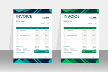 Modern Creative & Clean business style letterhead bundle. Modern and minimalist Company business letterhead template. Clean and professional corporate company business letterhead design.