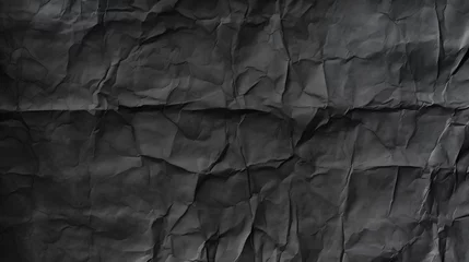 Fototapeten Black grey paper background creased crumpled surface / Old torn ripped posters scary grunge textures © Prasanth
