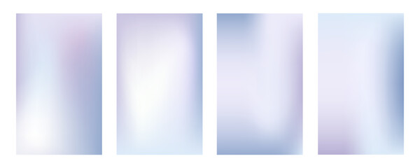 Winter pastel colored gradient. Simple gradient background set