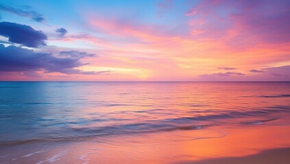 Fototapeta na wymiar Beautiful sunset over the sea. Panoramic view of the sea and sky.