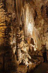 Ice cave, illuminated by bright lighting: Carlsbad Caverns National Park near Carlsbad, New Mexico