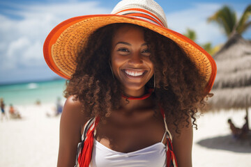 Cancun tourist black woman