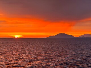 sunset over the sea