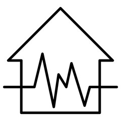 earthquake line icon