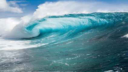 Giant wave ocean coast