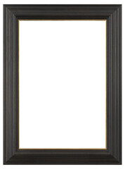 Black picture frame in PNG format on a transparent background.