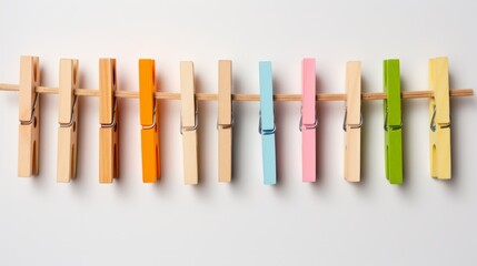 colorful wooden clothespin