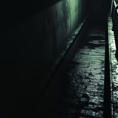 scary scene: dark scary alley