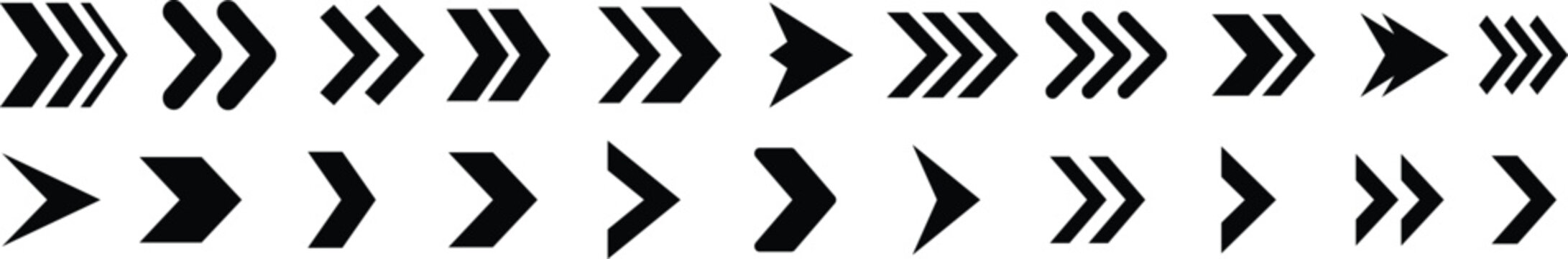 Arow set symbol icons vector. for web design Arrow icon. Simple vector arrow illustration. Black icons.