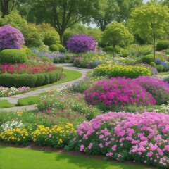 Fototapeta premium garden with flowers