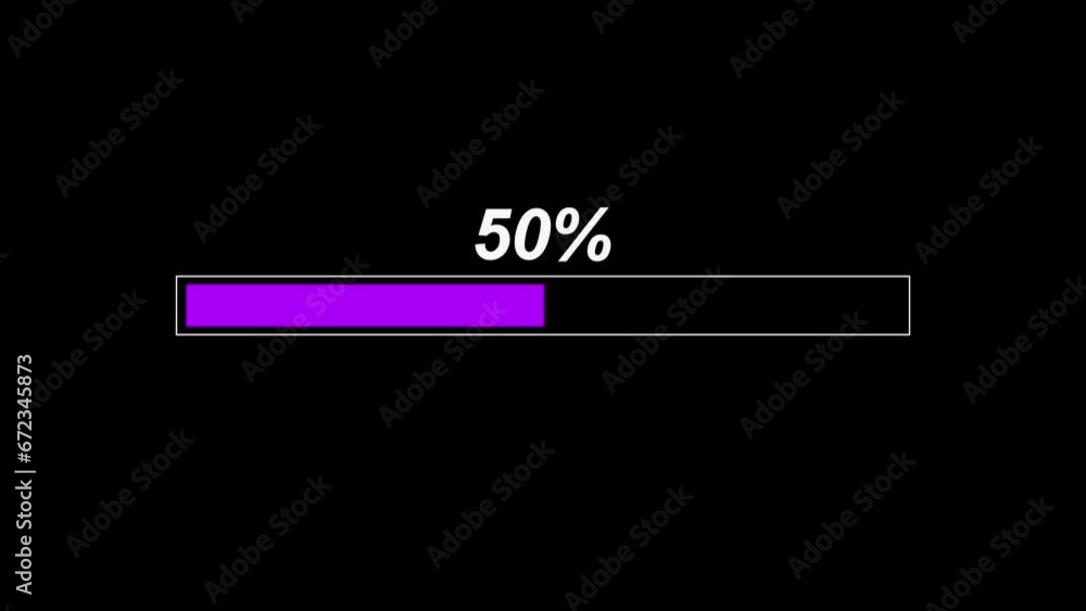 Aufkleber futuristic progress loading bar 0-100% default 4k.