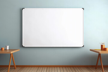 Empty whiteboard in the meeting room