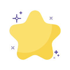 Isolated golden star shape icon Vector