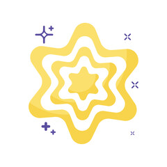 Isolated golden star shape icon Vector