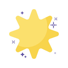 Isolated golden star shape icon Vector