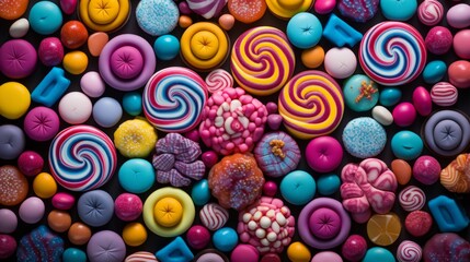 Fototapeta na wymiar colorful candies ai generated