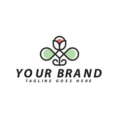 floral logo design, illustration, botanical logo, flower logo for flower shop, boutique, cosmetic store, vector editable logo design 