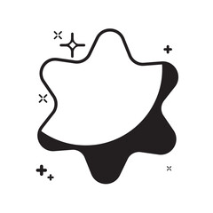 Isolated monochrome star shape icon Vector