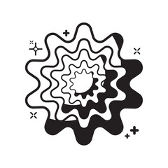 Isolated monochrome star shape icon Vector