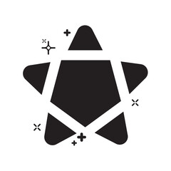 Isolated monochrome star shape icon Vector