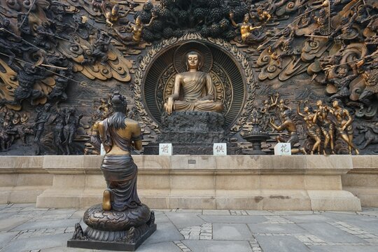 Scenic view of Lingshan temple in Wuxi, China
