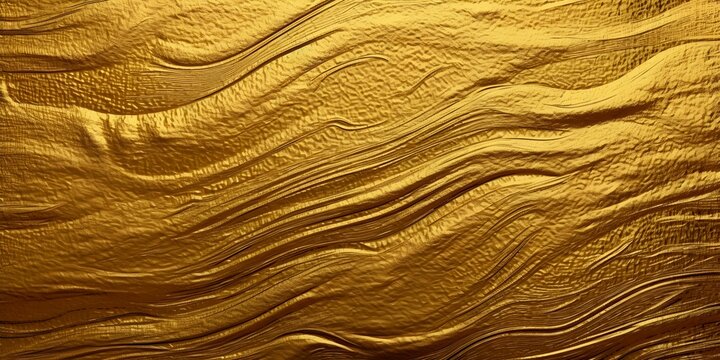 AI generated illustration of smooth gold texture liquid background