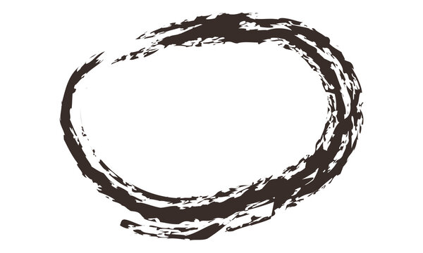 C&iacute;rculo de trazo negro de carboncillo.