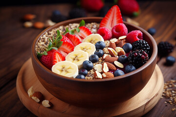 bowl of muesli with berries