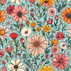 seamless pattern with flowers
flower background