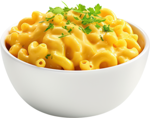 Delicious Tasty Mac and cheese in bowl, macaroni, bowl filled, PNG, Transparent, isolate.