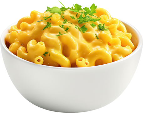 Delicious Tasty Mac and cheese in bowl, macaroni, bowl filled, PNG, Transparent, isolate.